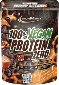 IronMaxx 100% Vegan Zero Protein Dark Cookies Salted Caramel 500g