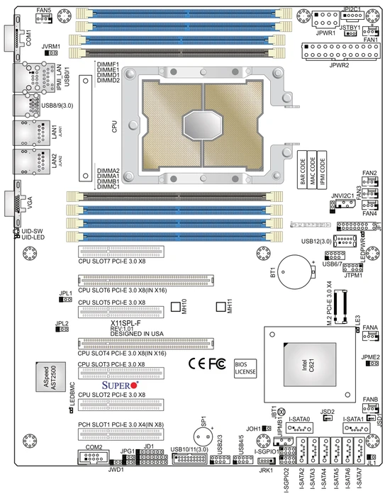 Supermicro X11SPL-F, retail (Intel 3647)