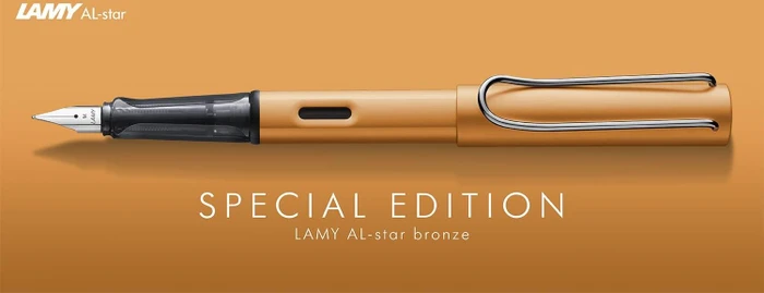Lamy AL-star Special Edition 2019 bronze, rechte Hand, extra fein