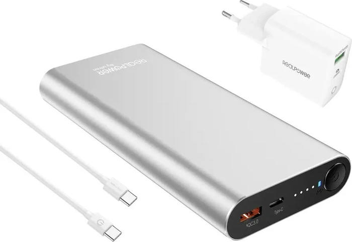 Ultron Powerbank RealPower PB-20000PD Pro PowerPack silber