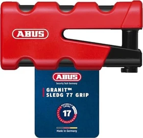 ABUS Granit Sledg 77 grip Bremsscheibenschloss rot