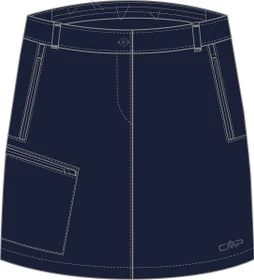 CMP 2-in-1 Rock kurz schwarz/blau (Damen)