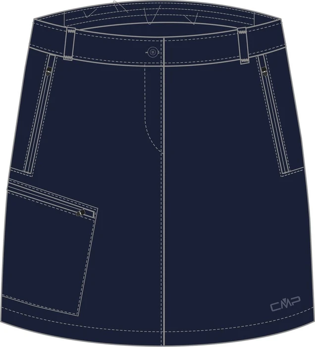 CMP 2-in-1 Rock kurz schwarz/blau (Damen)