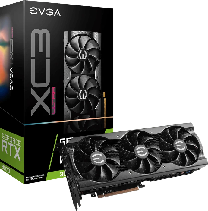 EVGA GeForce RTX 3070 XC3 Ultra Gaming LHR, 8GB GDDR6, HDMI, 3x DP