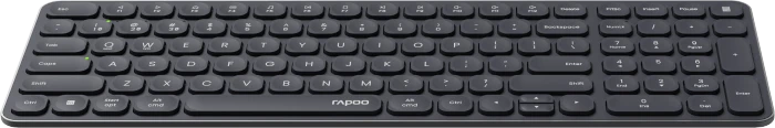 Rapoo E9310M Multi-mode Wireless Ultra-slim Keyboard, schwarz, USB/Bluetooth, DE