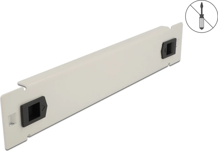 DeLOCK 10" Blindpanel, geschlossen, grau, 1HE
