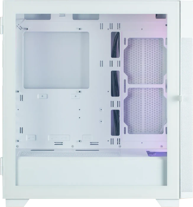 Zalman S5 Neo White, weiß, Glasfenster