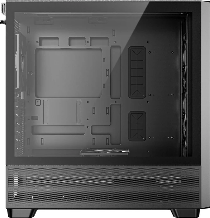 Antec Flux, schwarz/braun, Glasfenster