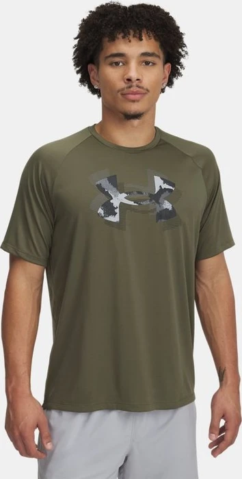 Under Armour Tech Print Fill Funktionsshirt kurzarm marine od green/black (Herren)