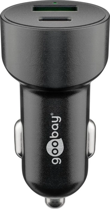 Wentronic Goobay Dual-USB Auto-Schnellladegerät 48W schwarz