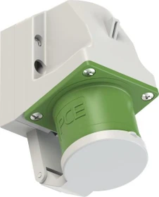 PCE CEE-Wandgerätestecker 32A 4p 10h IP44 mit Deckel