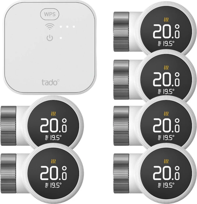 tado Starter Kit Smart Heizkörper-Thermostat X, inkl. Bridge, Set