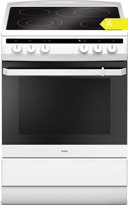 Amica SHC 11642 W Elektroherd mit Glaskeramik-Kochfeld