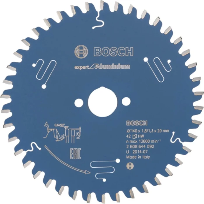 Bosch Professional Expert for Aluminium Kreissägeblatt 42Z, 140x1.3x20mm, 1 Stück