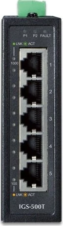 Planet IGS-500T Industrial Railmount Gigabit Switch, 5x RJ-45