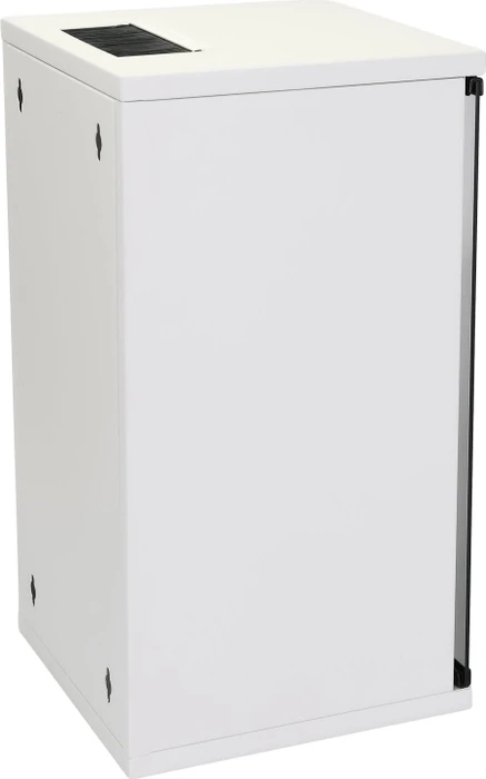 HMF Serverschrank 10", HMF 63400 12HE, Sicherheitsglastür, IP20, grau, 300mm tief