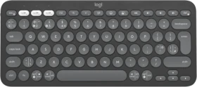 Logitech K380s Pebble Keys 2, schwarz/grau, Logi Bolt, USB/Bluetooth, UK (920-011843)