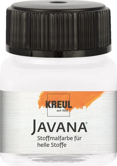 Kreul Javana Stoffmalfarbe für helle Stoffe, weiß, 20ml