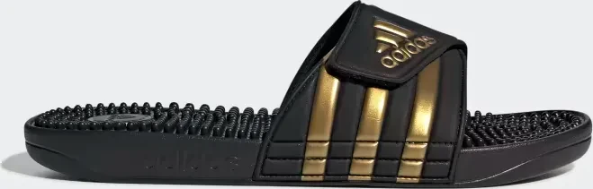 adidas Adissage core black/gold metallic