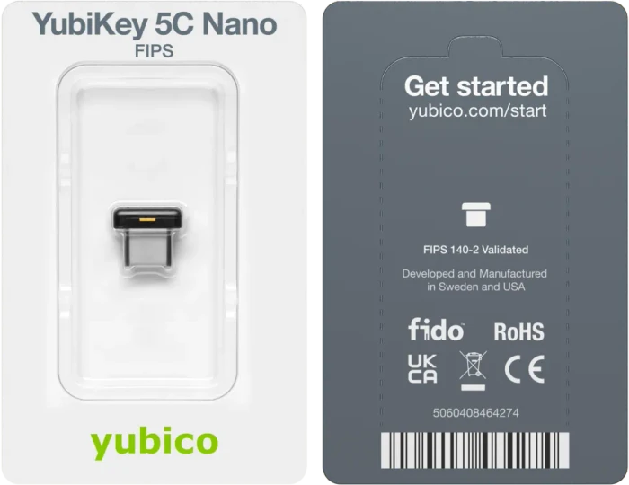 Yubico YubiKey 5C Nano FIPS, USB-C, 1 Stück