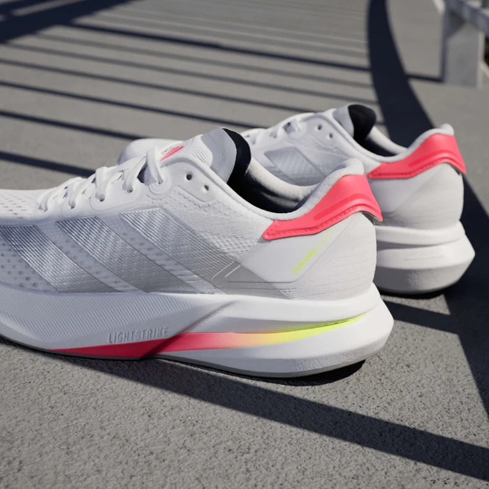 adidas Duramo Speed 2 cloud white/silver metallic/lucid red (Damen)