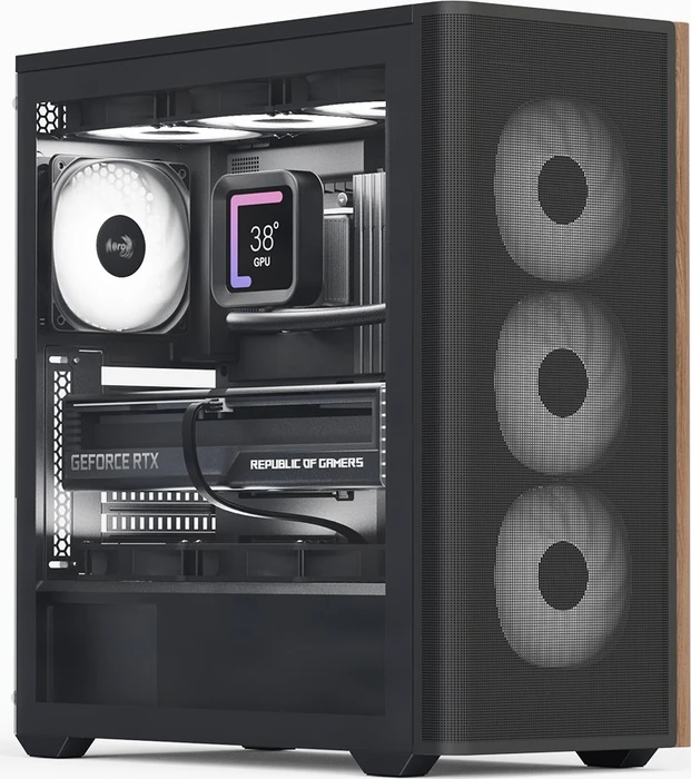 AeroCool D501A [V2] Black, Glasfenster