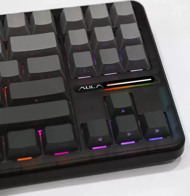 Aula F87 Wireless, Gradient Grey, LEDs RGB, hot-swap, LEOBOG Space Crystal, USB/Bluetooth, US
