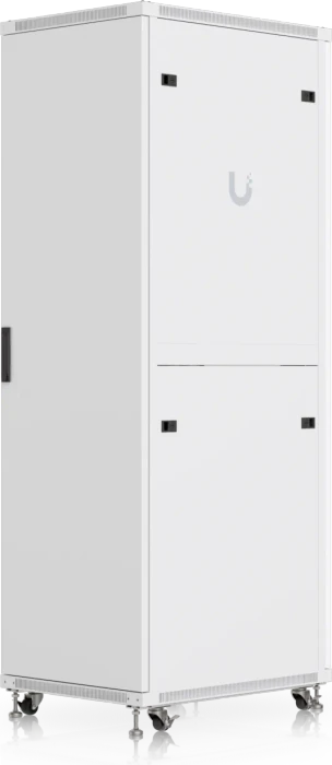 Ubiquiti 42U Rack Cabinet, 19" Rackschrank 42HE, mit Rollen, Glastür, weiß, 800mm tief