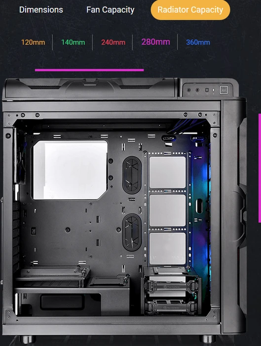 Thermaltake Level 20 RS ARGB, schwarz, Glasfenster