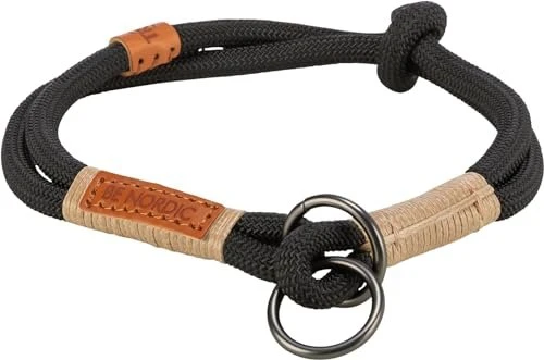 Trixie BE NORDIC Zug-Stopp-Halsband, XS-S, Schwarz/Sand