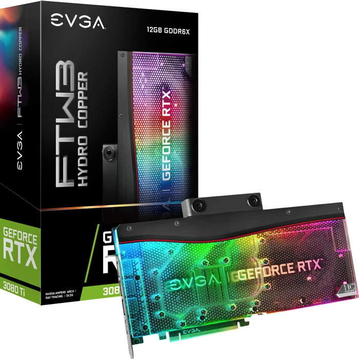 EVGA GeForce RTX 3080 Ti FTW3 Ultra Hydro Copper Gaming, 12GB GDDR6X, HDMI, 3x DP