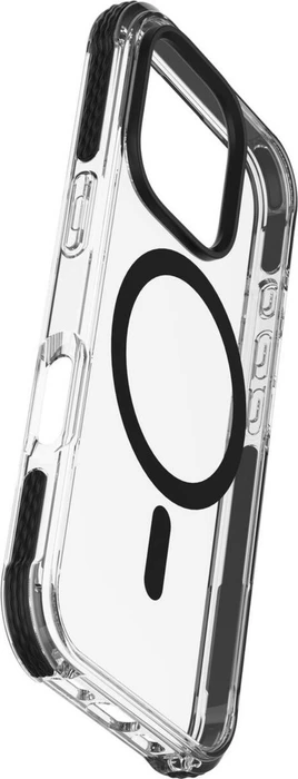 Cellularline Tetra Force Strong Guard Mag für Apple iPhone 16 Pro transparent/schwarz
