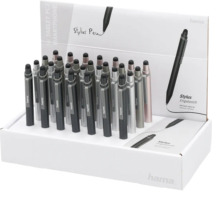 Hama 2in1 Eingabestift "Mini" für Tablets und Smartphones, gold/grau/rosa/silber