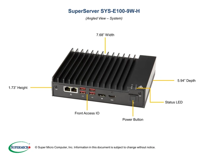 Supermicro SuperServer E100-9W-H