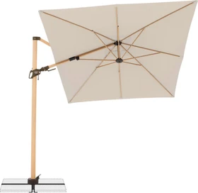 Doppler Alu Wood Ultra AX Pendel Sonnenschirm 300x220cm natur