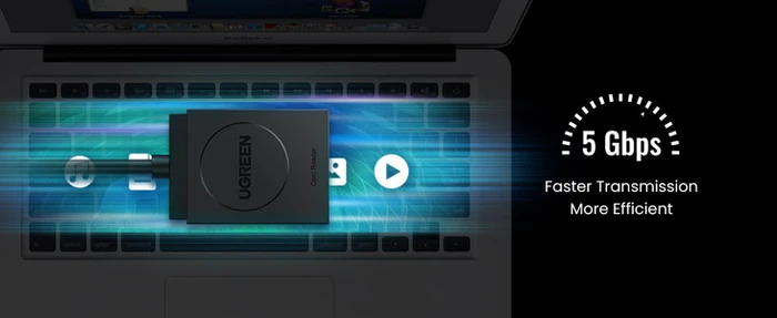 Ugreen 2-in-1 Card Reader, USB-A 3.0 [Stecker]