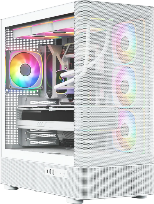 Modecom Volcano AQ300 ARGB White, Glasfenster