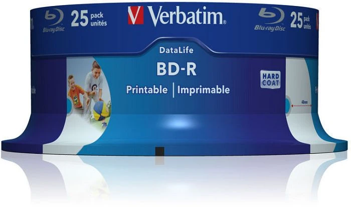 Verbatim BD-R 25GB, 6x, 25er Spindel, wide, inkjet printable