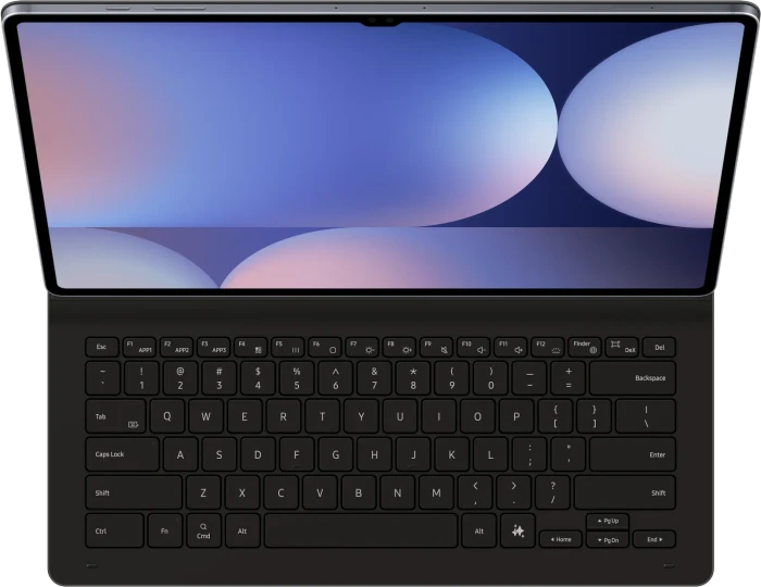 Samsung EF-DX920 Book Cover Keyboard Slim mit AI-Taste für Galaxy Tab S9 Ultra / Tab S10 Ultra, schwarz, DE