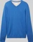 Tom Tailor Strickpullover mit V-Ausschnitt aus Baumwolle Strickpullover blau (Herren) Vorschaubild