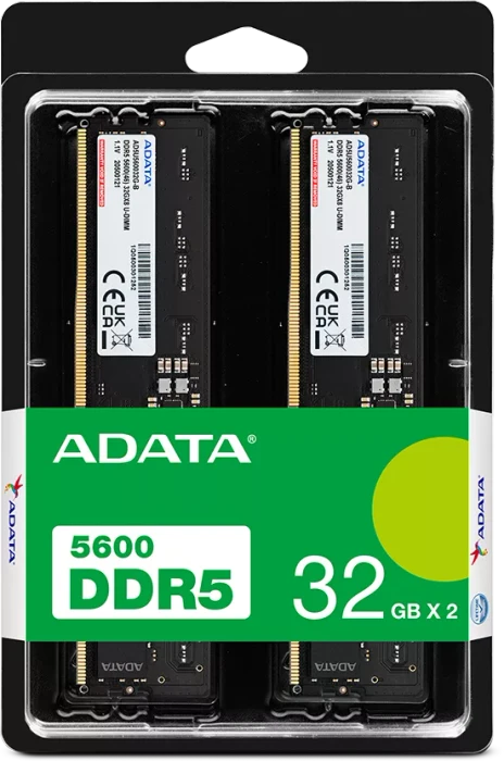 ADATA UDIMM 64GB Kit, DDR5-5600, CL46-45-45, X8, tray