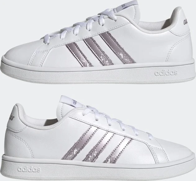 adidas Grand Court Base Beyond cloud white/matt purple met. (Damen)