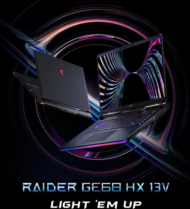 MSI GE68 HX 13VG-037 Raider GE68 HX 13VG-037, Core Black, Core i7-13700HX, 32GB RAM, 2TB SSD, GeForce RTX 4070, DE