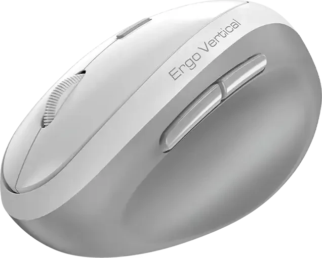 Genius Ergo 8350S Wireless Vertical Ergonomic Silent Mouse weiß/grau, USB/Bluetooth