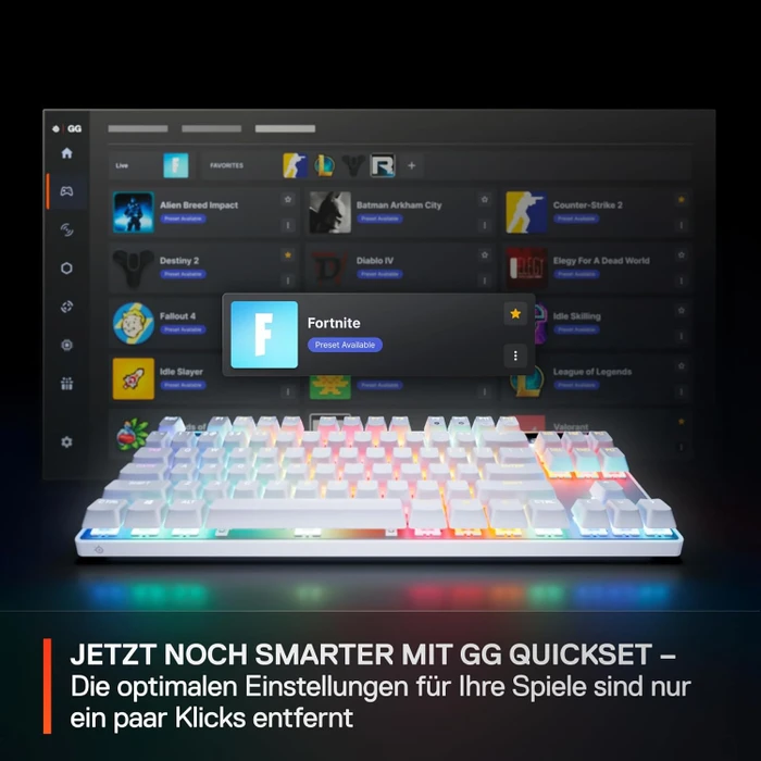 SteelSeries Apex Pro TKL Gen 3, weiß, OmniPoint 3.0, USB, DE