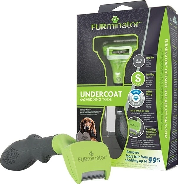 FURminator deShedding Tool für kleine Hunde mit langem Fell, Version 2