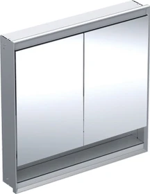 Geberit ONE Spiegelschrank ComfortLight, Nische, 2 Türen, UP-Montage, 90cm, Aluminium eloxiert
