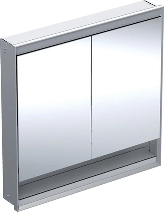 Geberit ONE Spiegelschrank ComfortLight, Nische, 2 Türen, UP-Montage, 90cm, Aluminium eloxiert