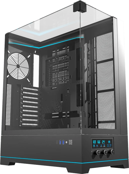 DarkFlash DY450L Pro Black, Glasfenster