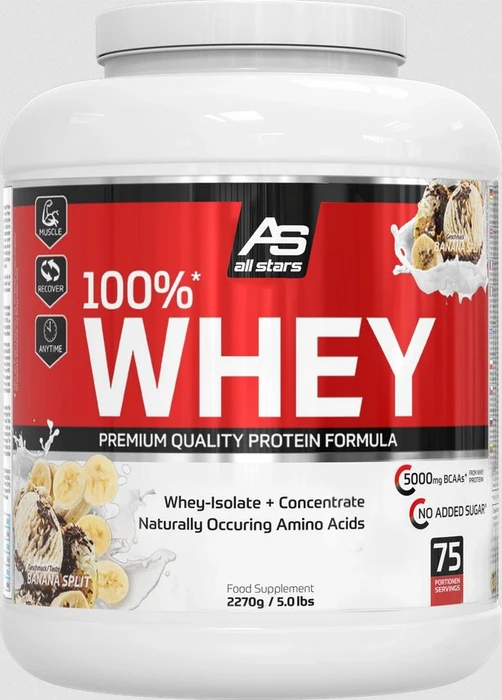 All Stars 100% Whey Protein BCAA Banana Split 2.27kg